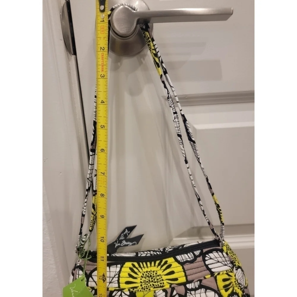 Vera Bradley Yellow White and Black Shoulder Bag Crossbody Purse